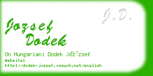 jozsef dodek business card